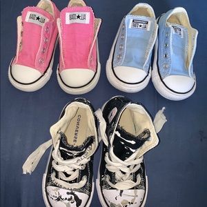 Lot of 3 pair Toddler Converse All Star
